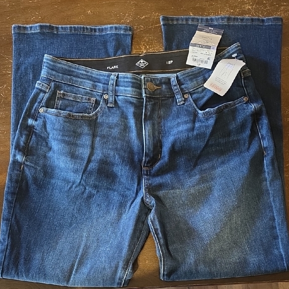 St. John's Bay Medium Blue Flare Jeans - Picture 1 of 5